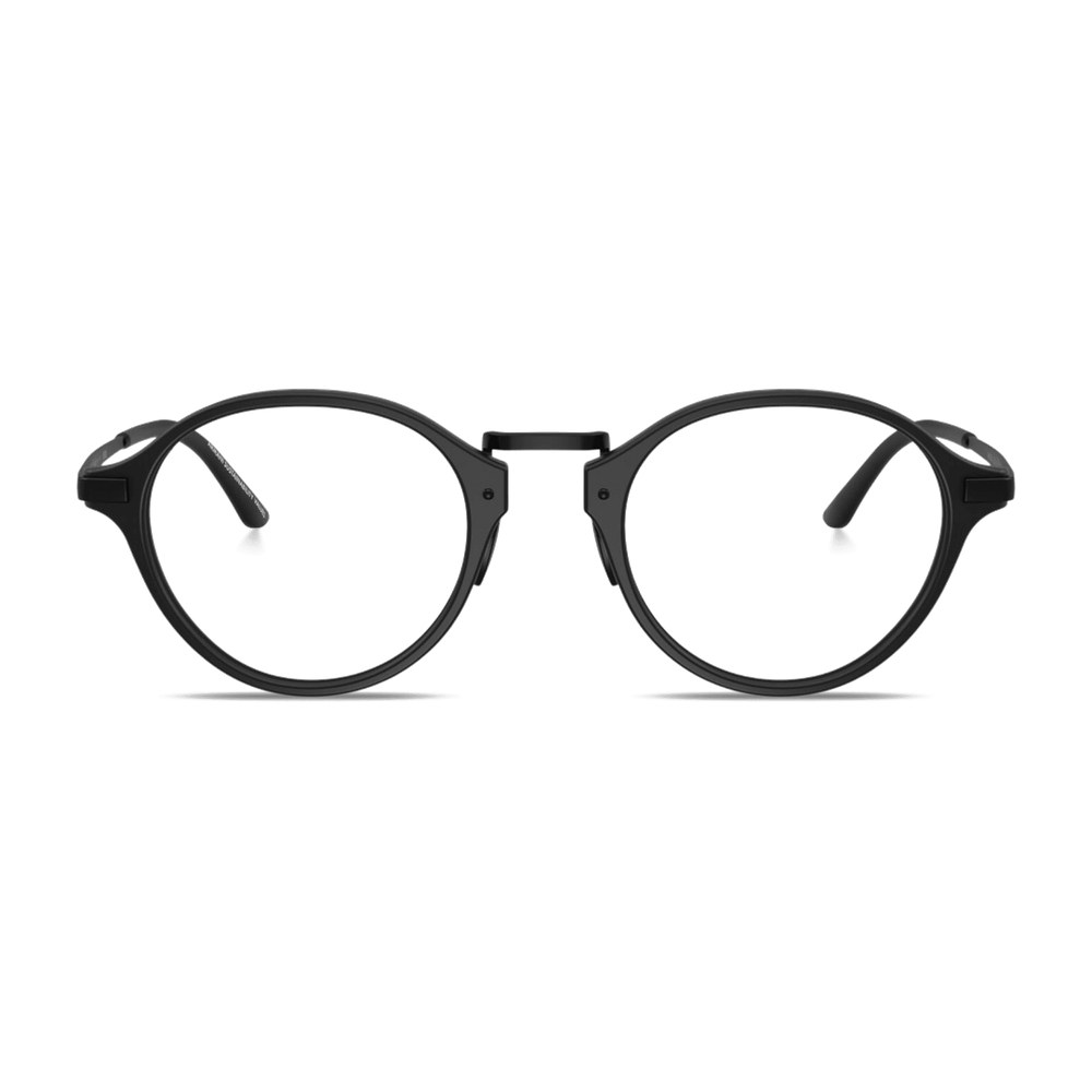 Giorgio Armani Engraved Logo Panthos Eyeglasses — Matte Black